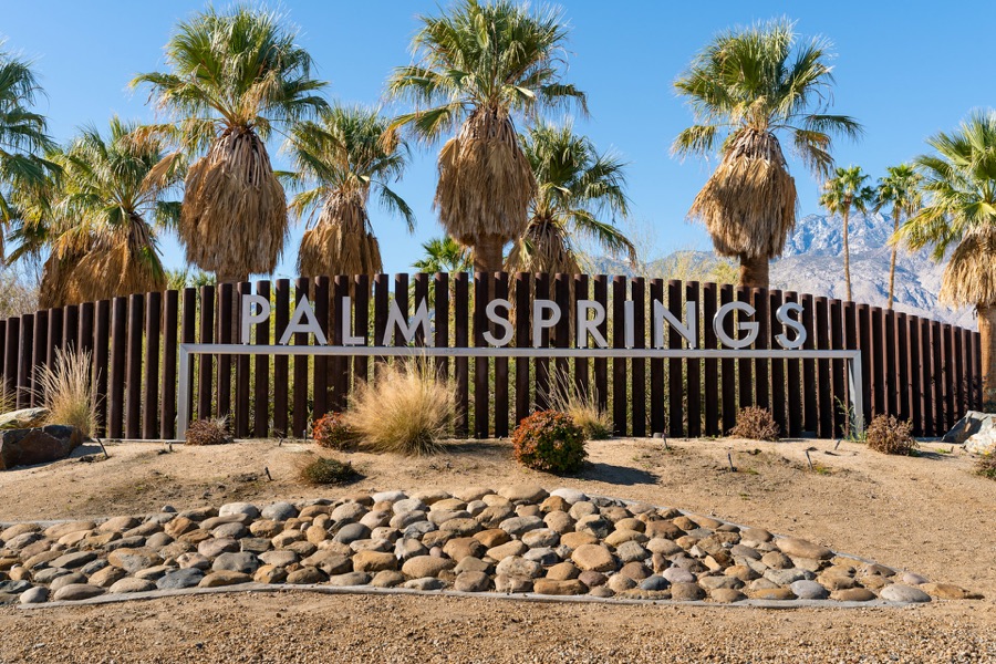 Palm Springs sign, Inland Empire